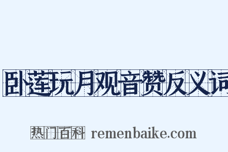 卧莲玩月观音赞反义词是什么意思的图片